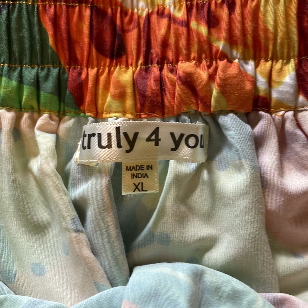 Truly 4 You Tropical Flared Skirt Size XL - Picture 2 of 6